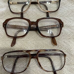 3 Vintage Brown Eyeglasses  for Men